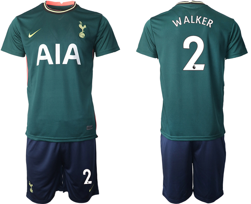 Men 2020-2021 club Tottenham away #2 green Soccer Jerseys